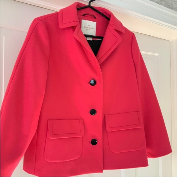 Kate Spade short pink button up jacket - Picture 7 of 9